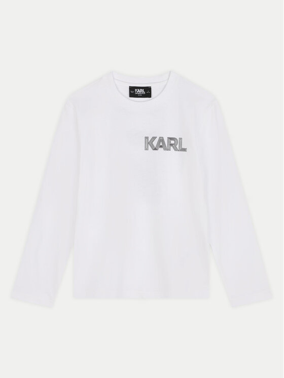 Karl Lagerfeld Kids Blūze Z30243 S Balts Regular Fit