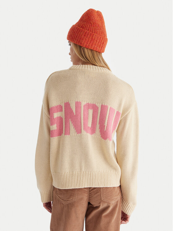 Roxy Roxy Sweater Exploring Heart ERJSW03674 Bézs Regular Fit