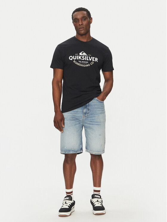 Quiksilver Quiksilver T-Shirt EQYZT08064 Czarny Regular Fit