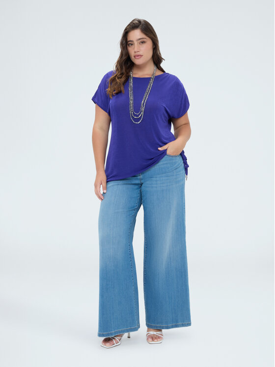 Fiorella Rubino Fiorella Rubino T-shirt G08ZL009108N029 Viola Boxy Fit