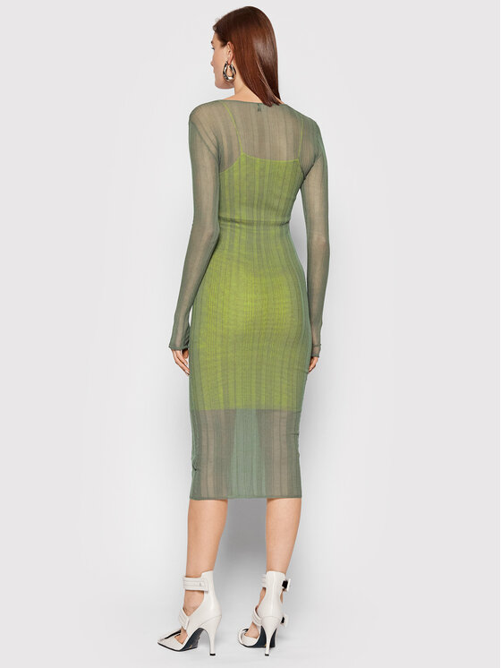 Patrizia Pepe Patrizia Pepe Ежедневна рокля 8A0956/K004-J2U4 Зелен Slim Fit