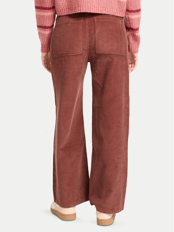 Billabong Billabong Medžiaginės kelnės Be Free Cord EBJDP03002 Ruda Wide Leg
