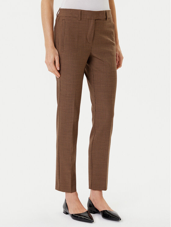 Marella Chino nohavice Opaco 2523136101 Hnedá Slim Fit