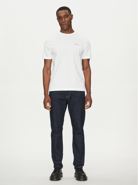 Calvin Klein Calvin Klein Tricou Linear Box Logo K10K114152 Alb Regular Fit