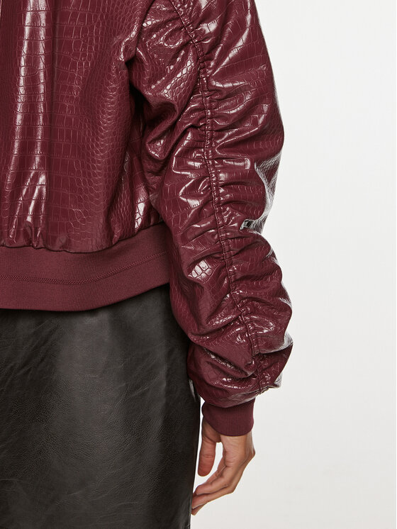 Patrizia Pepe Patrizia Pepe Ādas imitācijas jaka 8O0136 E050 Bordo Regular Fit