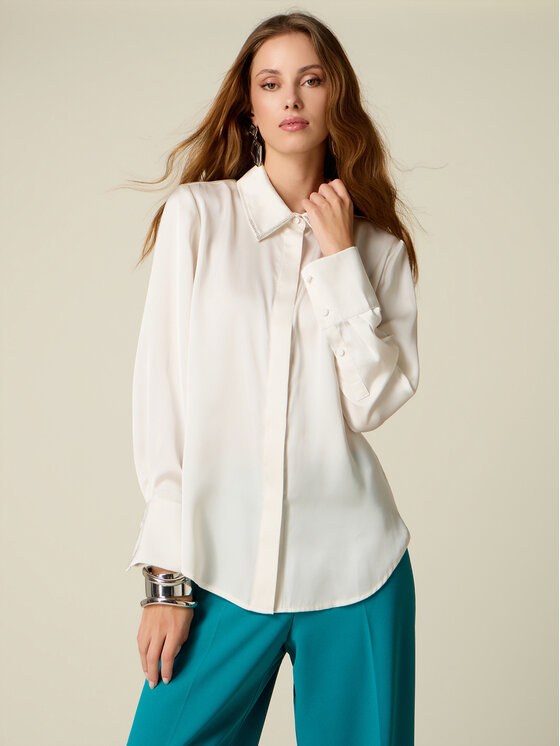 Oltre Oltre Koszula 5111R003255N011 Biały Regular Fit