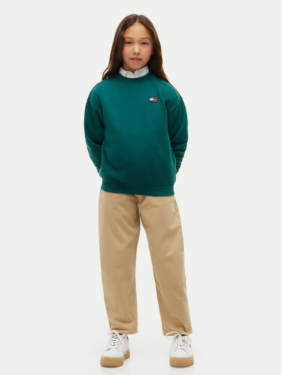 Tommy Hilfiger Tommy Hilfiger Mikina Flag Heritage KS0KS00769 Tmavě zelená Regular Fit