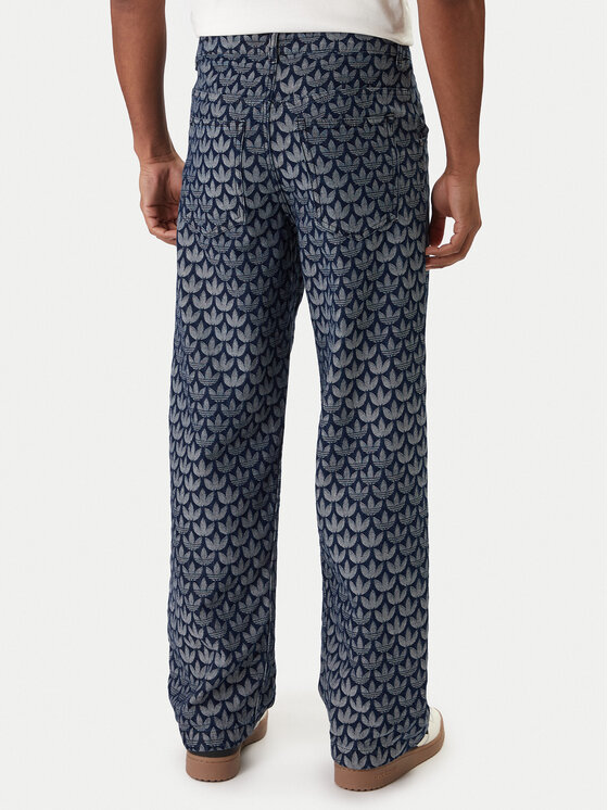 adidas adidas Jeansy Monogram KD0399 Modrá Loose Fit