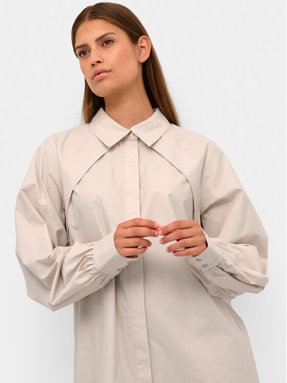 Karen by Simonsen Karen by Simonsen Rochie tip cămașă Madelaine 10104774 Bej Relaxed Fit