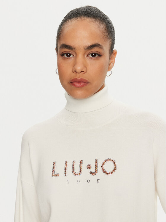 Liu Jo Sport Liu Jo Sport Rollkragenpullover TF4316 MS63M Weiß Regular Fit