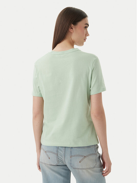 Tommy Hilfiger Tommy Hilfiger T-Shirt WW0WW40276 Zielony Regular Fit