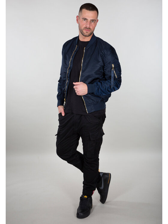 Alpha Industries Alpha Industries Kurtka bomber MA-1 VF Light Bomber Jacket Niebieski Slim Fit