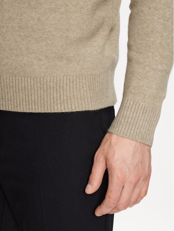 Calvin Klein Calvin Klein Sweter K10K110401 Beżowy Regular Fit