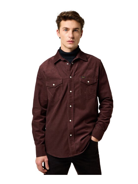 Wrangler Wrangler Camicia 112371428 Marrone Regular Fit