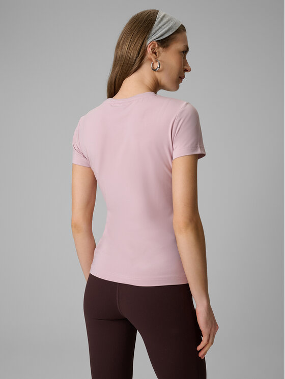 4F 4F T-Shirt ESSENTIAL 4 Różowy jasny Slim Fit
