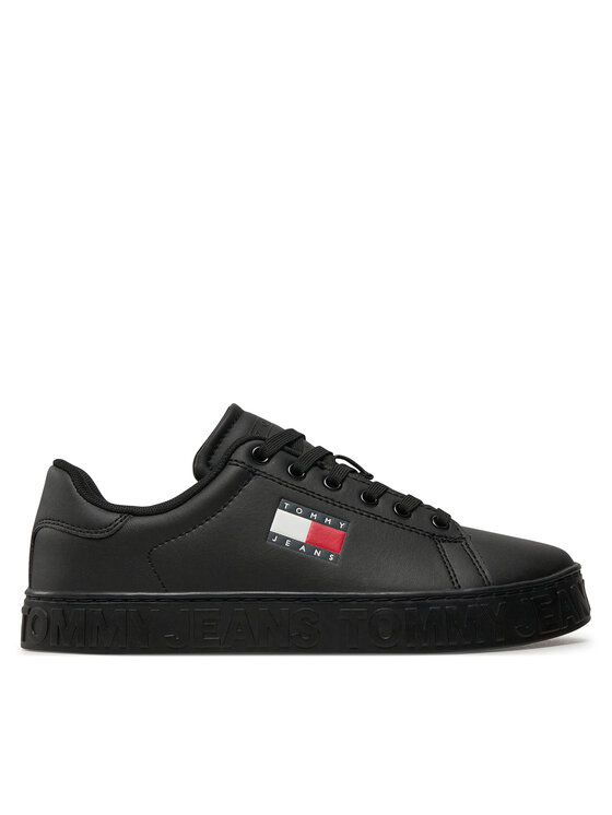 Női Sportcipők Tommy Jeans, Méret: 40, Fekete, Tjw Logo Outsole Sneaker Ess EN0EN02703