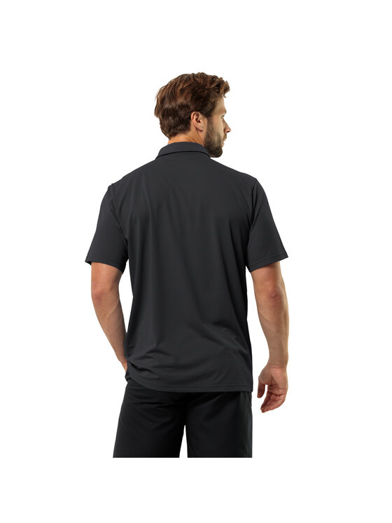 Jack Wolfskin Jack Wolfskin Polo Jack Wolfskin Delfami Polo Shirt Czarny Regular Fit