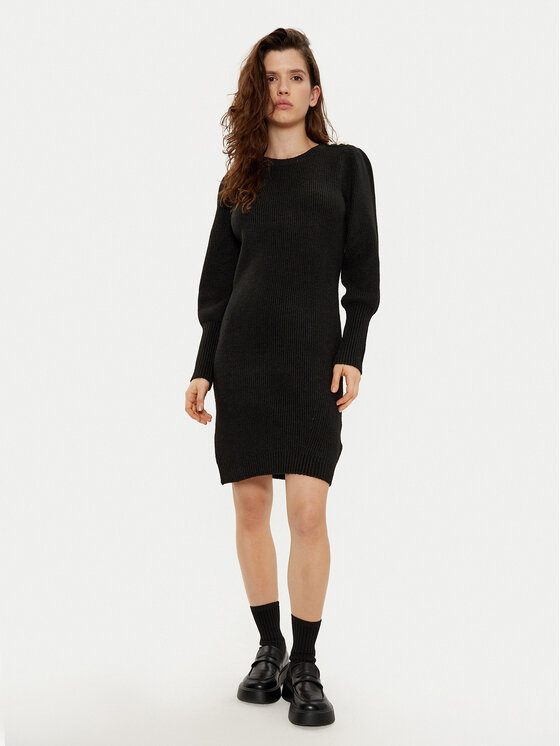 Gaudi Gaudi Kootud kleit 421BD13010 Must Regular Fit
