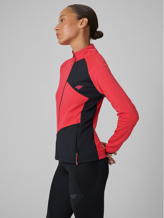 4F 4F Bluza TREKKING Czarny Slim Fit