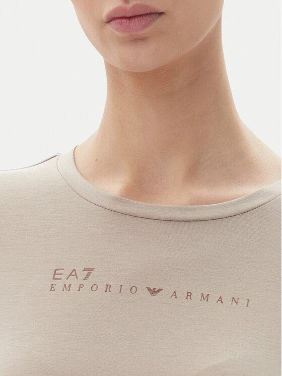 EA7 Emporio Armani EA7 Emporio Armani T-Shirt 7W000274 AF12945 U6155 Beżowy Slim Fit