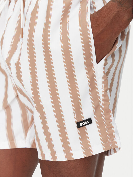 BOSS BOSS Pantaloni scurți pentru înot Piranha 50508844 Bej Regular Fit