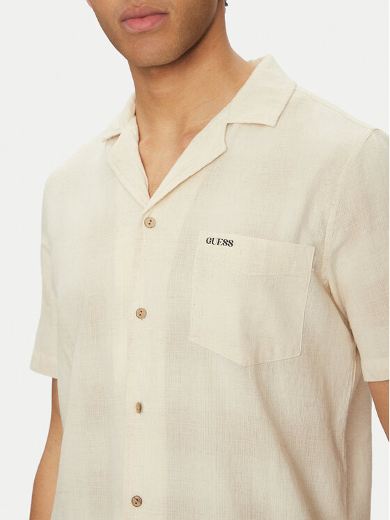 Guess Guess Košeľa F5GH03 WH431 Béžová Regular Fit