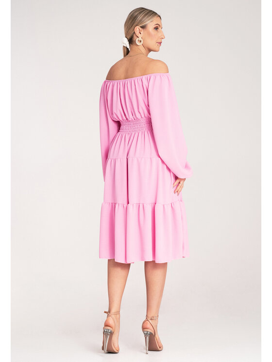 FIGL FIGL Vestito da giorno M1169 Rosa A-Line Fit