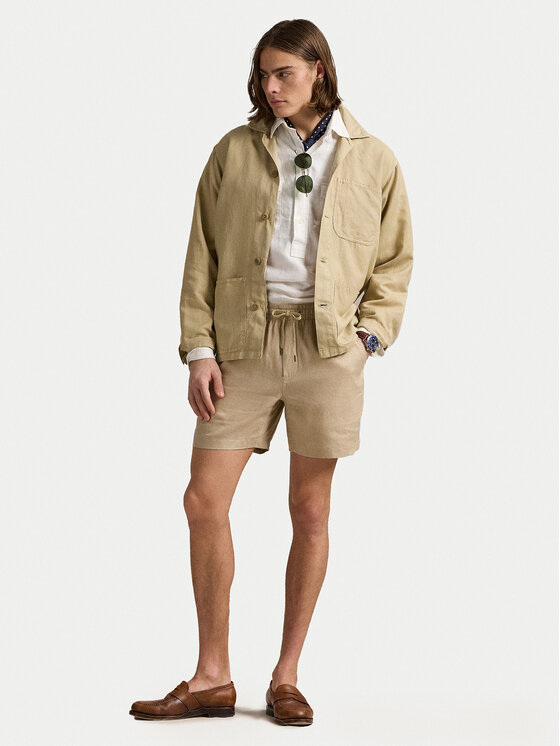 Polo Ralph Lauren Polo Ralph Lauren Šortky z materiálu 710958586002 Béžová Classic Fit