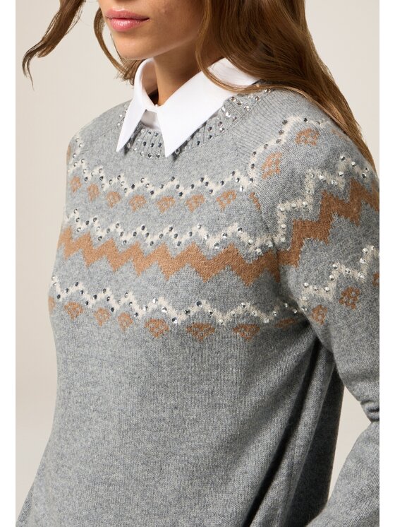 Oltre Oltre Maglione M367J005111N0S3 Grigio Regular Fit