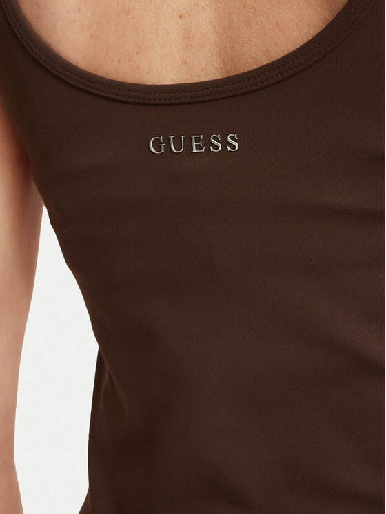 Guess Guess Τοπ V6BP09 K6727 Καφέ Slim Fit