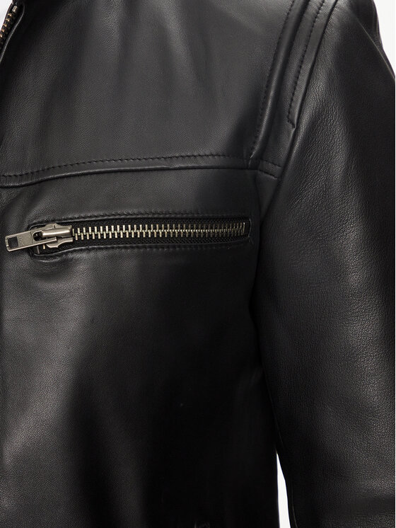 Serge Pariente Serge Pariente Lederjacke Justice Schwarz Regular Fit