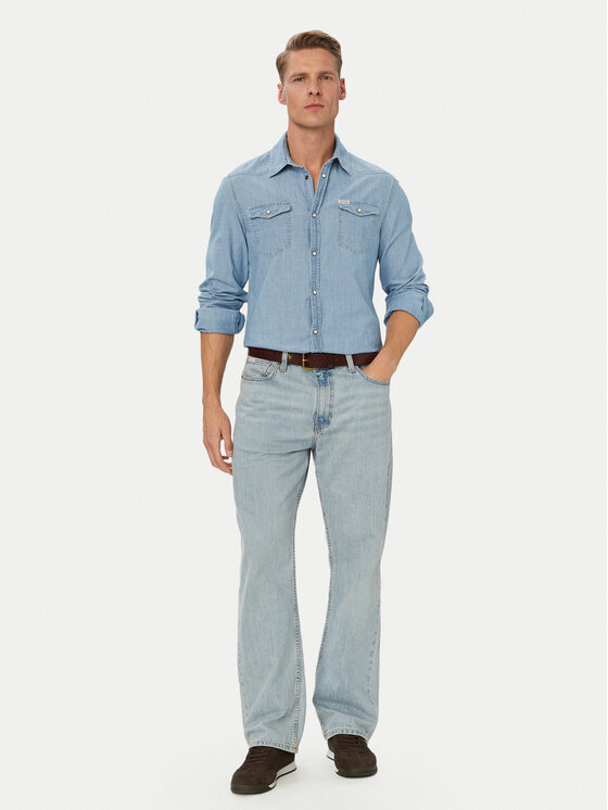 Guess Guess Košile 183286 Modrá Classic Fit