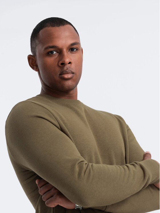 Ombre Ombre Mikina OM-SSBN-0159 Zelená Regular Fit