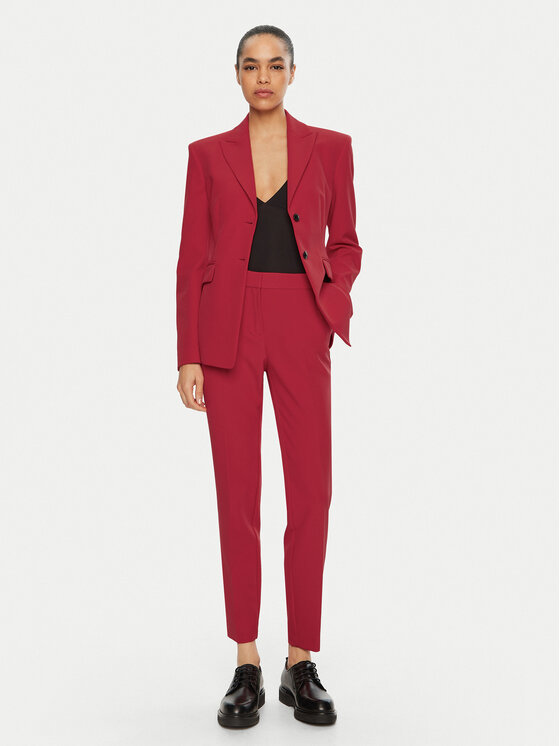 HUGO HUGO Szövet nadrág Hagonia-1 50539991 Piros Slim Fit