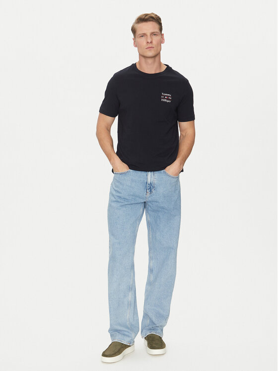 Tommy Hilfiger Tommy Hilfiger Póló Stack MW0MW38622 Sötétkék Regular Fit