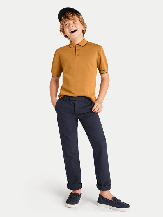 Mayoral Mayoral Bavlnené nohavice 6524 Tmavomodrá Slim Fit