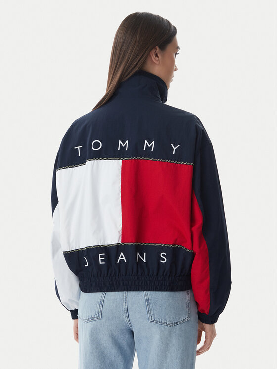 Tommy Jeans Tommy Jeans Prijelazna jakna Flag DW0DW22914 Tamnoplava Regular Fit