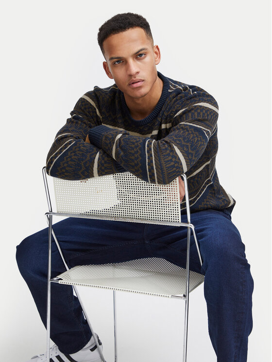 Blend Blend Sweter 20717485 Granatowy Regular Fit