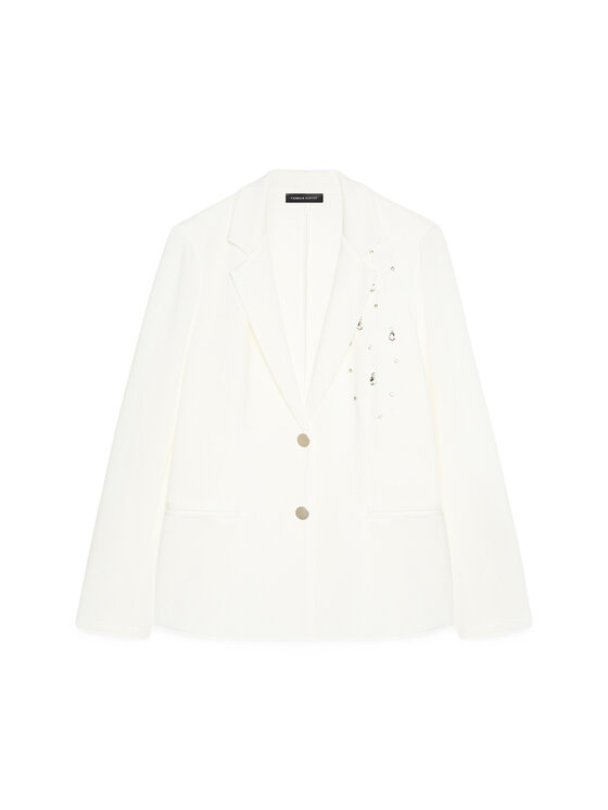 Fiorella Rubino Fiorella Rubino Giacca di transizione R805L000341N011 Bianco Regular Fit