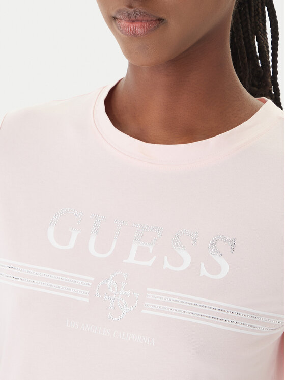 Guess Guess Majica V6GI07 K2968 Roza Regular Fit