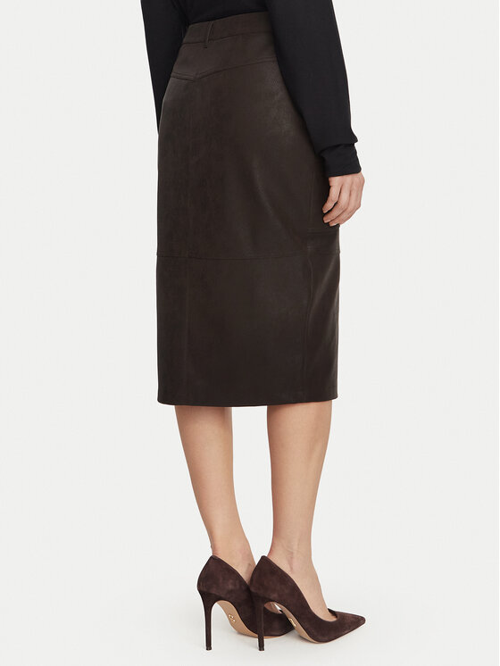 Liu Jo Liu Jo Műbőr szoknya WF6209 E1157 Barna Regular Fit