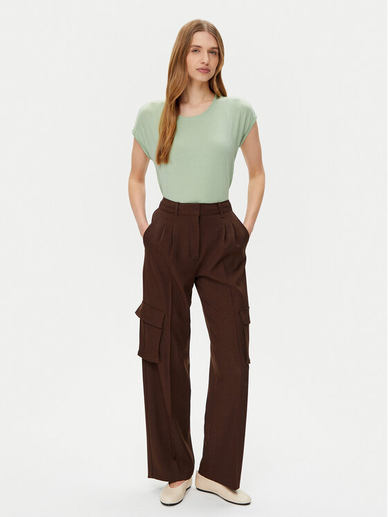 Vero Moda Vero Moda T-Shirt Ava 10284468 Zielony Regular Fit