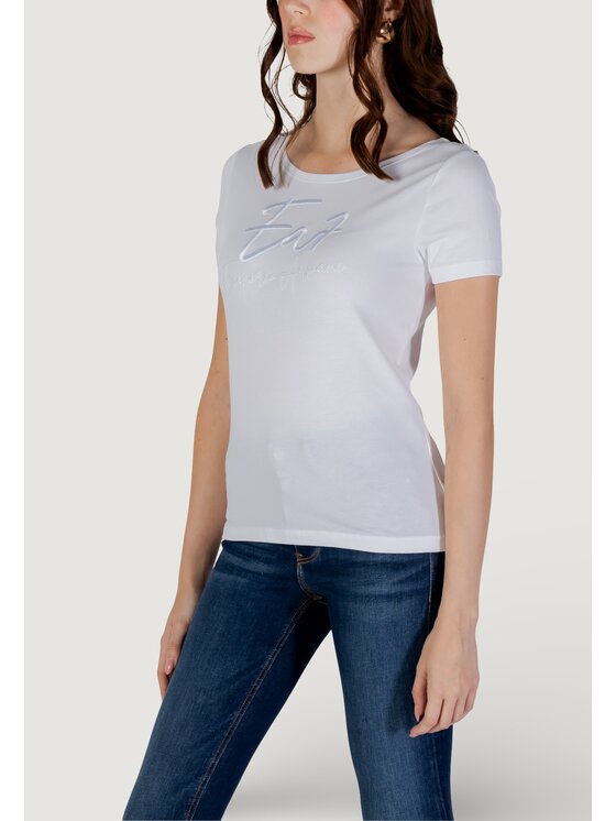 EA7 Emporio Armani EA7 Emporio Armani T-Shirt 7W000184 AF10373 Biały Casual Fit