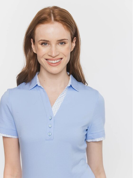 Willsoor Willsoor Polo 70972 Niebieski Slim Fit