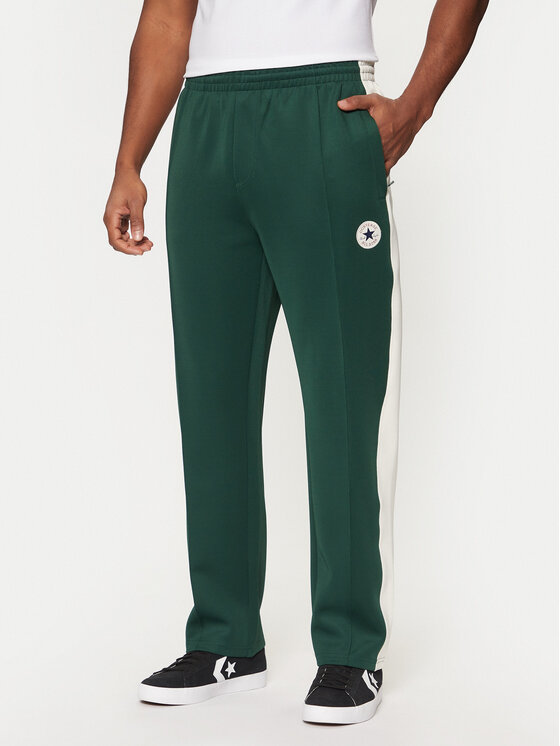 Converse Pantaloni trening Retro 10027085 A01 Verde Loose Fit Modivo.ro