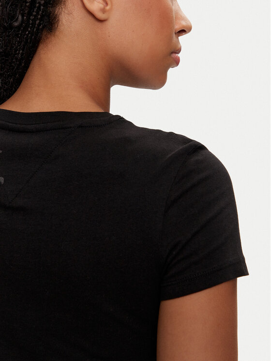 Tommy Jeans Tommy Jeans T-Shirt Linear DW0DW18398 Černá Slim Fit