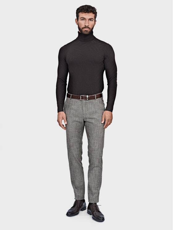Evenemen Evenemen Sweter Golf Brązowy Slim Fit