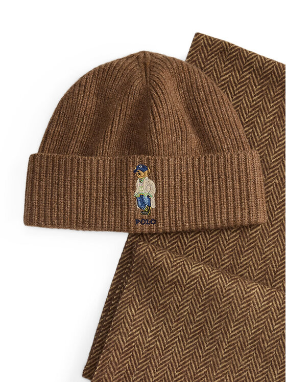 Polo Ralph Lauren Polo Ralph Lauren Komplekti kuuluvad sall ja müts 449P20309001 Pruun