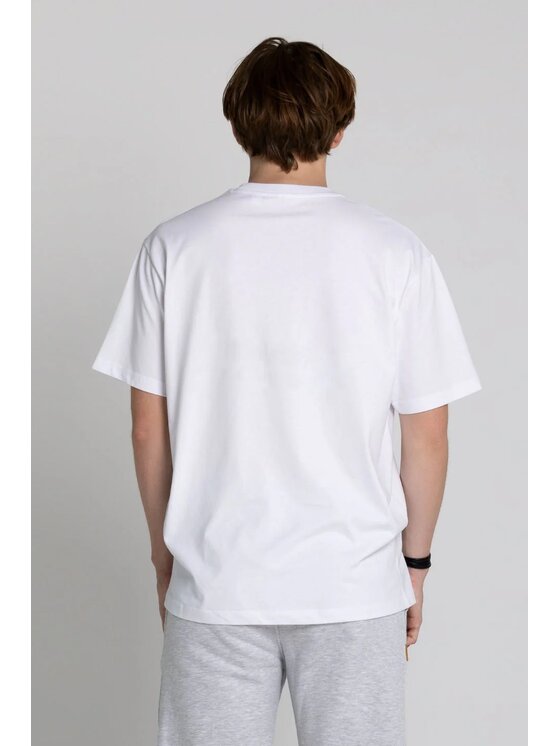 Chiara Wear Chiara Wear T-Shirt T-shirt bawełna z recyklingu oversize - biały Biały Oversize