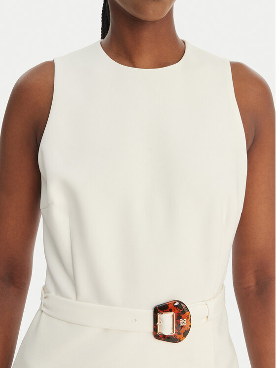 HUGO HUGO Cocktail obleka Kidenna 50559186 Écru Regular Fit